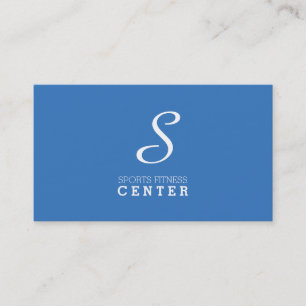 Simple Monogram (Bleu de France) Business Card