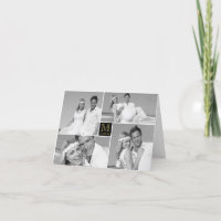 Simple Monogram Box 4 Multi Photo Modern Wedding