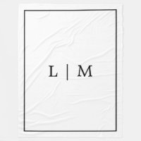 Simple Monogram Classic Black and White Minimalist