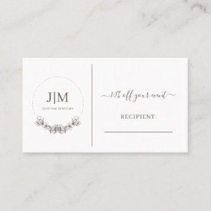 Simple Monogram custom Jewellery Discount