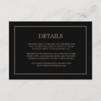 Simple Monogram Details Black Gold Wedding