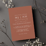 Simple Monogram Elegant Minimalist Wedding Invitation<br><div class="desc">This simple,  minimalistic,  and modern wedding invitation features a monogram of the couple's initials. Matching Items in our shop for a complete party theme. For further questions please contact us at ThePaperieGarden@gmail.com</div>