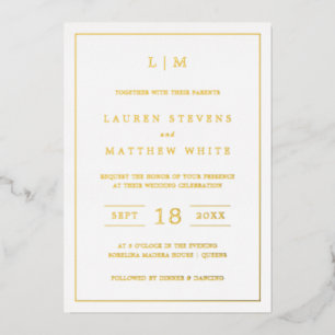 Simple Monogram Elegant Wedding
