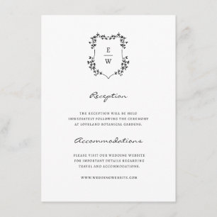 Simple Monogram Enclosure Card