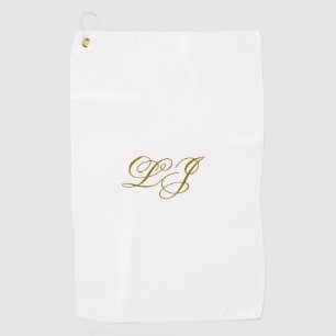Simple Monogram Golf Towel