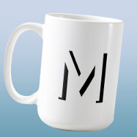 Simple Monogram Initial Drop Shadow Personalised