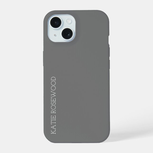 Simple Monogram  iPhone 15 Case (Back)