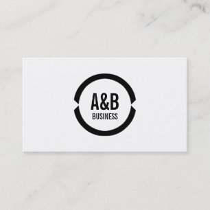 Simple Monogram Meteorological Business Card