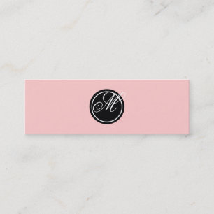 Simple Monogram Mini Business Card