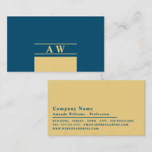 Simple Monogram, Minimalist Business Card