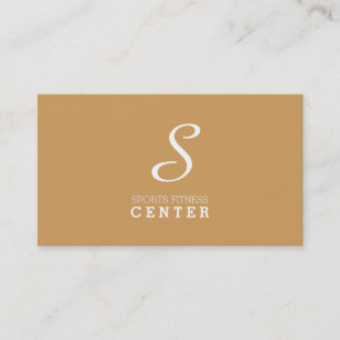 Simple Monogram (peanut butter) Business Card