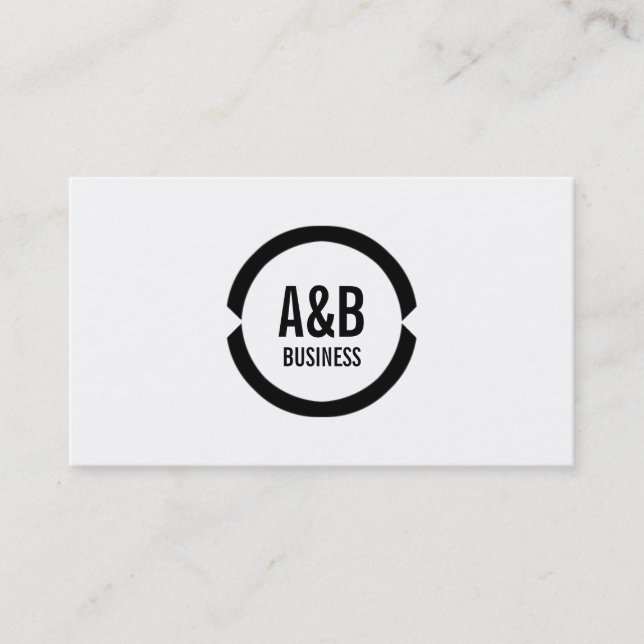 Simple Monogram Political Scientist Business Card (Front)