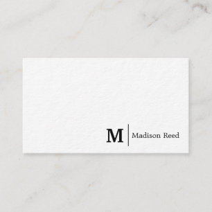 Simple Monogram Premium Thick Business Card