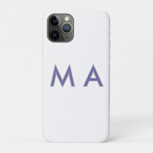 Simple monogram purple grey add your name modern p Case-Mate iPhone case