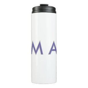 Simple monogram purple grey add your name modern p thermal tumbler