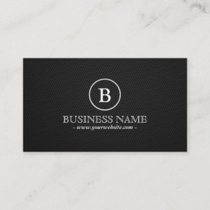 Simple Monogram Real Estate Broker Business Card