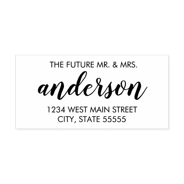 Simple Monogram Return Label Self-inking Stamp (Design)