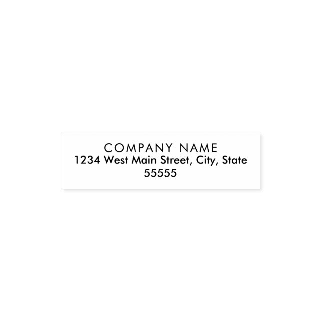 Simple Monogram Return Label Self-inking Stamp (Design)