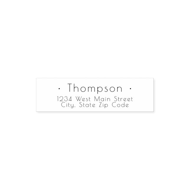 Simple Monogram Return Label Self-inking Stamp (Design)