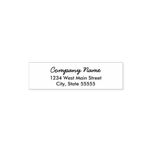 Simple Monogram Return Label Self-inking Stamp
