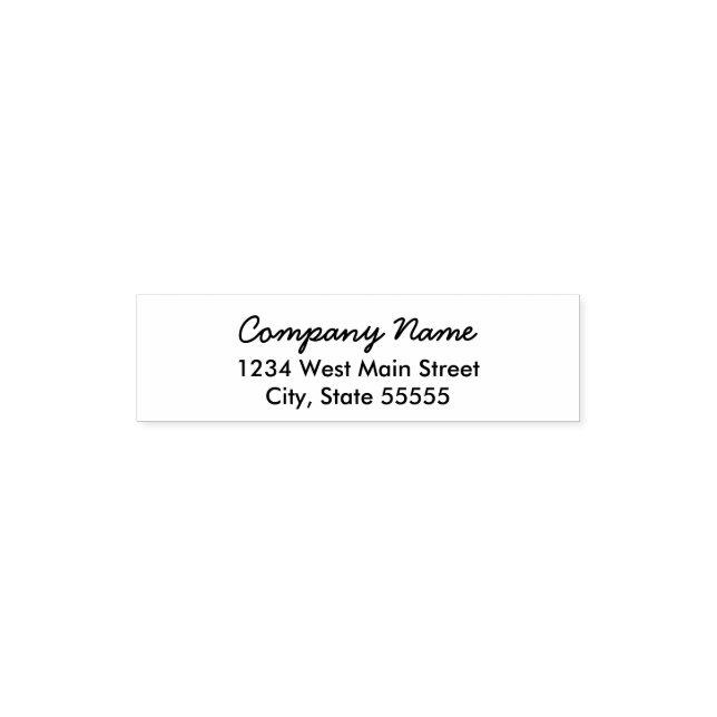 Simple Monogram Return Label Self-inking Stamp (Design)