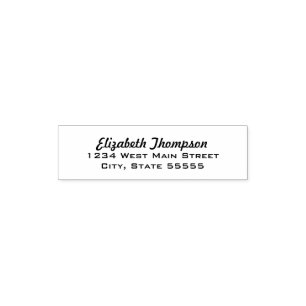 Simple Monogram Return Label Self-inking Stamp