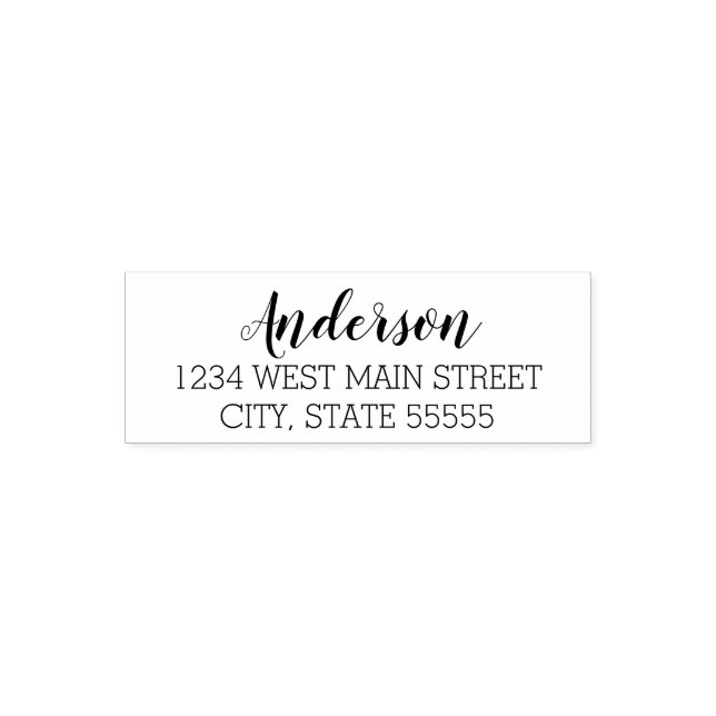 Simple Monogram Return Label Self-inking Stamp (Design)