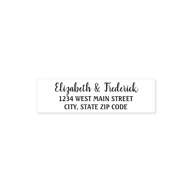 Simple Monogram Return Label Self-inking Stamp (Design)