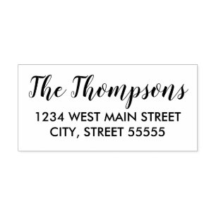 Simple Monogram Return Label Self-inking Stamp