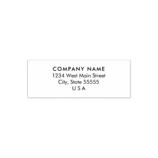 Simple Monogram Return Label Self-inking Stamp