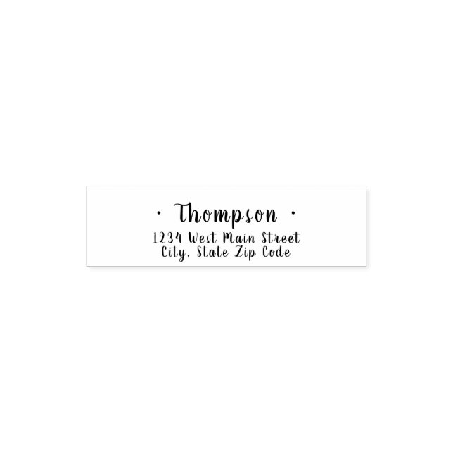 Simple Monogram Return Label Self-inking Stamp (Design)