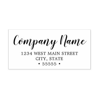 Simple Monogram Return Label Self-inking Stamp