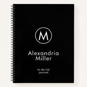 Simple Monogram To-Do List Journal