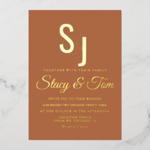 Simple Monogrammed Ampersand Terracotta Pressed 