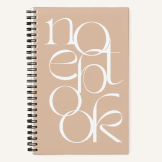 Simple Monogrammed Modern Minimalistic  Notebook