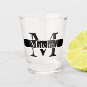 Simple Monogrammed Name Personalised Shot Glass