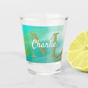 Simple Monogrammed Name Personalised Shot Glass