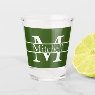 Simple Monogrammed Name Personalised Shot Glass