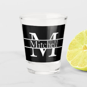 Simple Monogrammed Name Personalised Shot Glass