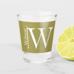 Simple Monogrammed Name Personalised Shot Glass