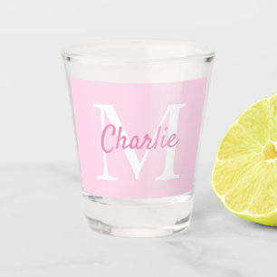 Simple Monogrammed Name Personalised Shot Glass