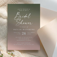 Simple Monstera Green & Pink Ombre Bridal Shower
