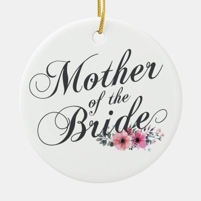 Simple Mother of the Bride Wedding | Ornament (Front)