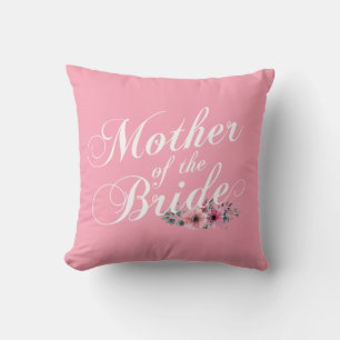 Simple Mother of the Bride Wedding Throw Pillow