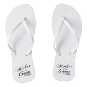 Simple Mother of the Groom Wedding Flip Flops