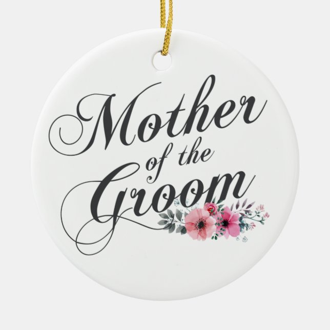Simple Mother of the Groom Wedding | Ornament (Front)
