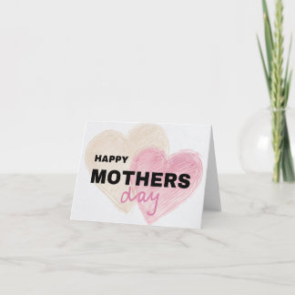 Simple Mothers Day Card with Hearts