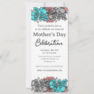 Simple Mother's Day Celebration   Floral theme Invitation