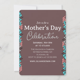 Simple Mother's Day Celebration   Floral theme Invitation