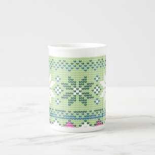 Simple Motifs Pattern 2 Bone China Mug